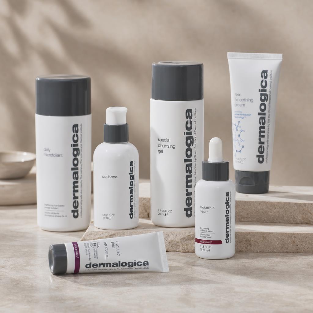Dermalogica hudplejeprodukter brugt hos Glow & Co